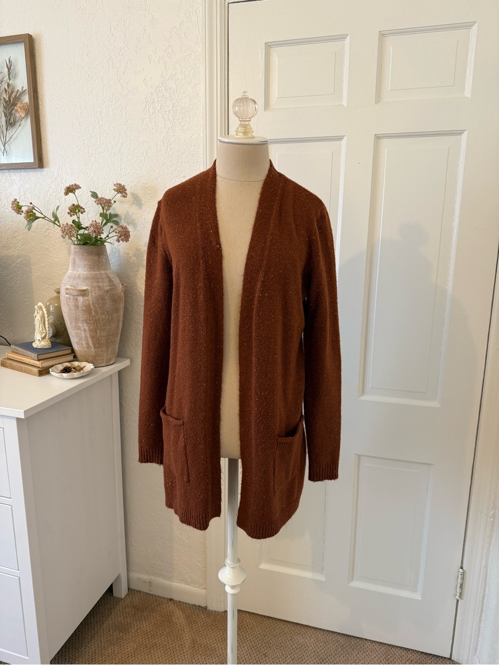 LOVE + ELLIE Rust Speckled Open Cardigan